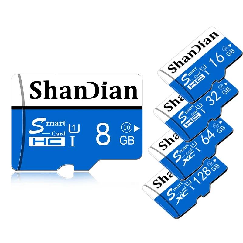 SHANDIAN Ʈ SD ī,  ޸ ī, ̴ TF ī, º Ÿڱ׷ Ŭ 10 ͸, 128GB, 64GB, 32GB, 16GB, 8GB